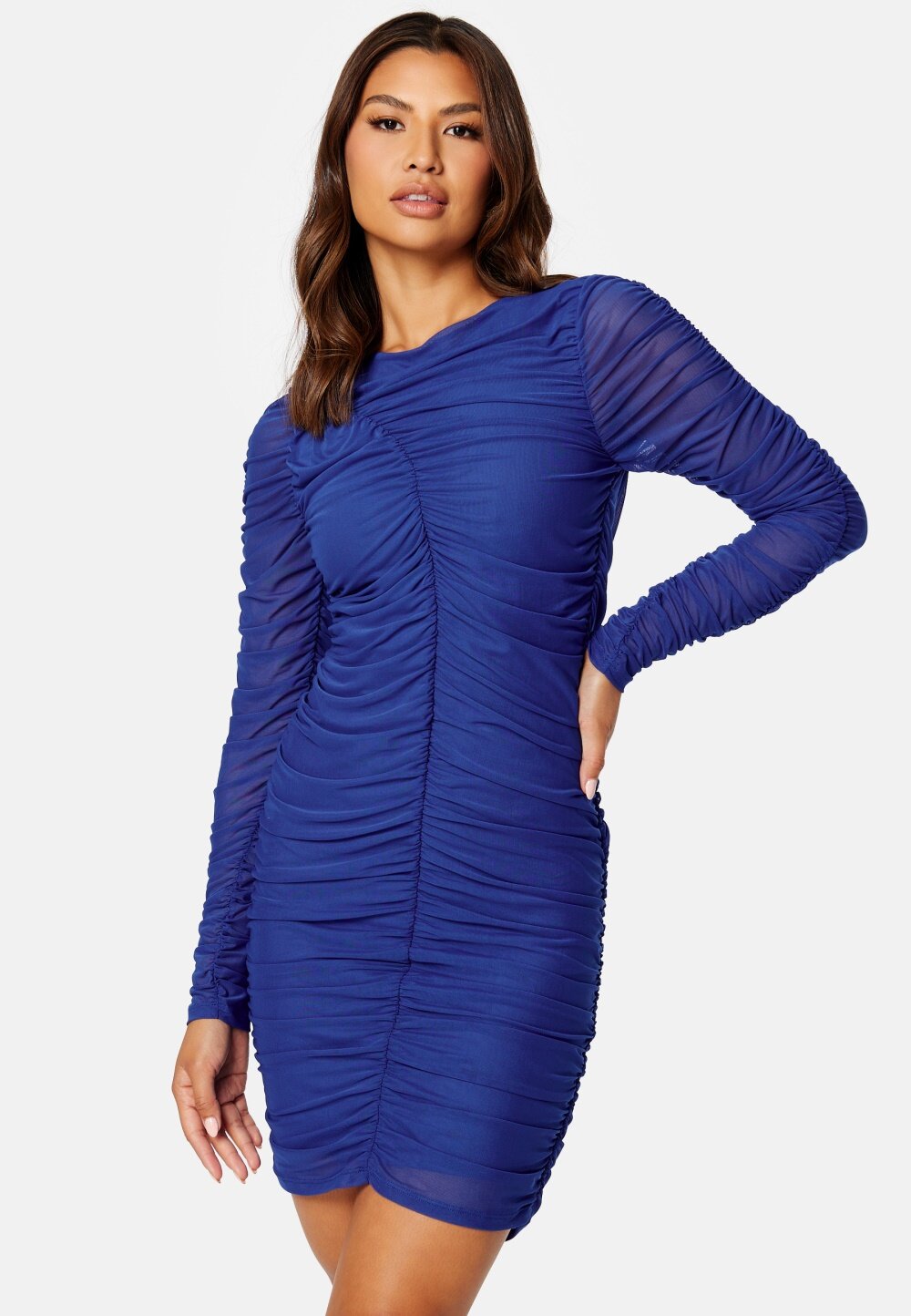 BUBBLEROOM Myra mesh dress Blue - Bubbleroom