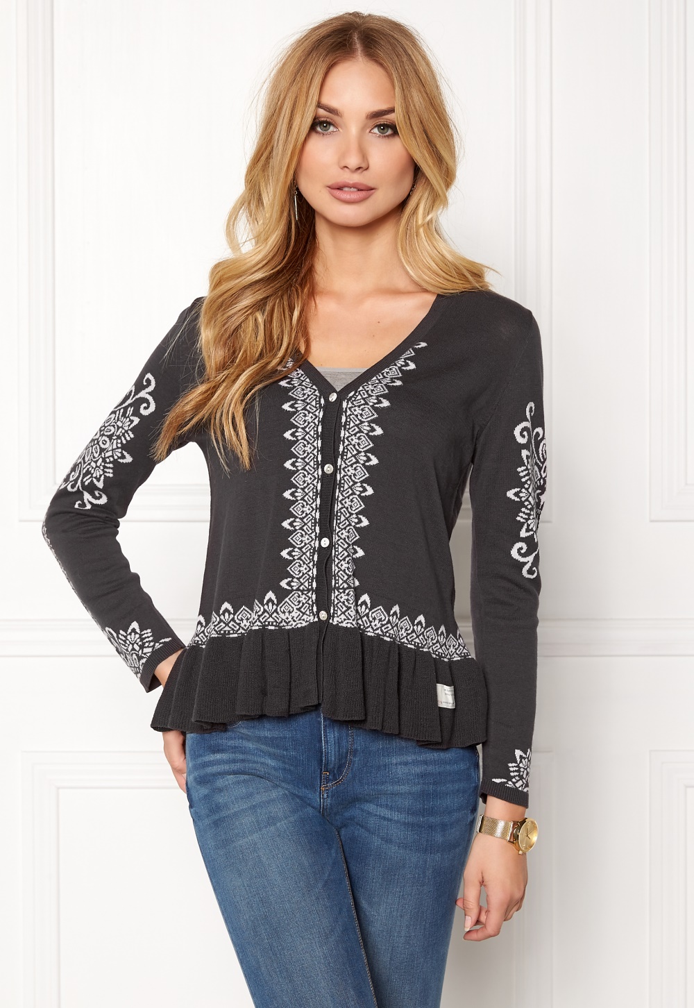 Odd Molly Sparkling Cardigan  Asphalt  Bubbleroom