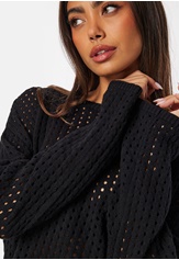 BUBBLEROOM Crochet Knitted Long Sleeve Top