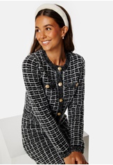 brielle-button-knitted-jacket-black-white-checked