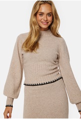 BUBBLEROOM Contrast Edge Knitted Sweater