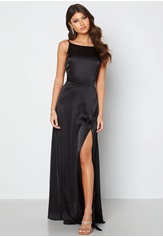 drapy-back-slit-satin-gown