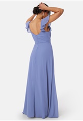 Bubbleroom Occasion Butterfly Sleeve Draped Chiffon Gown