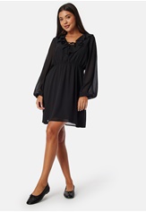 v-neck-short-frill-dress