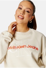 Calvin Klein Jeans Plus Two Tone Monogram Crew Neck