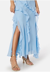 FOREVER NEW Bridie Halter Neck Ruffle Maxi Dress