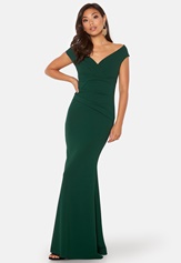 bardot-pleat-maxi-dress-emerald
