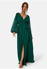 long-sleeve-chiffon-dress-green-1