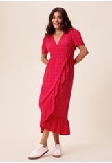 puff-sleeve-midi-wrap-dress