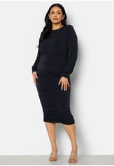 long-sleeve-rouched-midi-dress-navy-1
