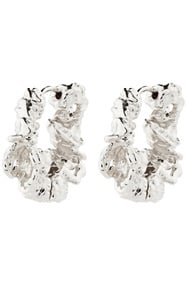 Pilgrim Act Recycled Hoop Earrings Sil