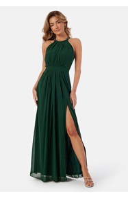 AngelEye High Neck Maxi Dress With Split