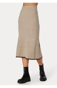 BUBBLEROOM Contrast Edge Knitted Skirt