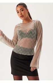 BUBBLEROOM Contrast Shimmer Top