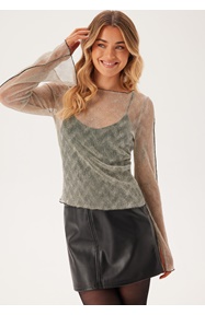 BUBBLEROOM Contrast Shimmer Top