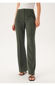 BUBBLEROOM Flared Structured Suit Trousers