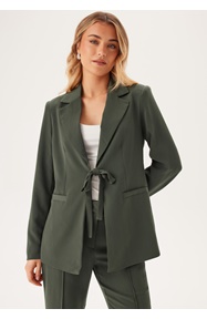 BUBBLEROOM Front Tie Structured Blazer