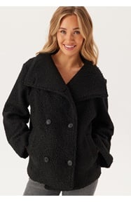 BUBBLEROOM High Neck Short Bouclé Coat