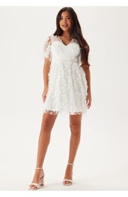 Bubbleroom Occasion 3D Floral V-neck Dress