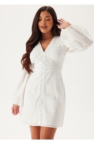 Bubbleroom Occasion Broderie Anglaise Balloon Sleeve Dress