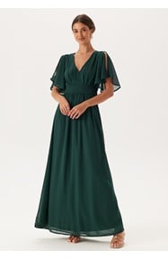 Bubbleroom Occasion Butterfly Sleeve Chiffon Gown