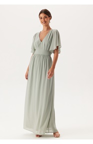 Bubbleroom Occasion Butterfly Sleeve Chiffon Gown