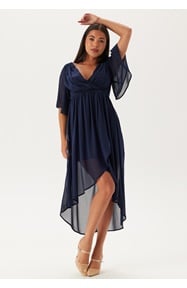 Bubbleroom Occasion Butterfly Sleeve High-Low Dress