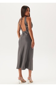 Bubbleroom Occasion Cowl Neck Satin Midi Dress