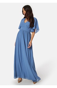 Bubbleroom Occasion Butterfly Sleeve Chiffon Gown