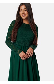 Bubbleroom Occasion Lace Long Sleeve Midi Dress