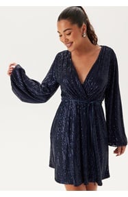 Bubbleroom Occasion Sequin Balloon Sleeve Dress