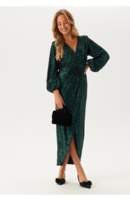 Bubbleroom Occasion Sequin Wrap Gown