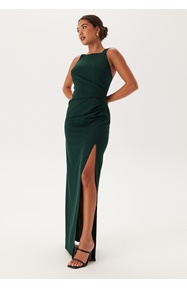 Bubbleroom Occasion Square Neck Slit Maxi Dress