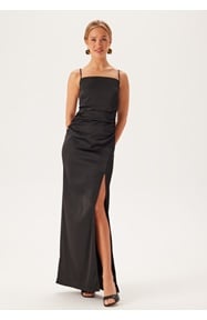 Bubbleroom Occasion Tie Back Satin Gown