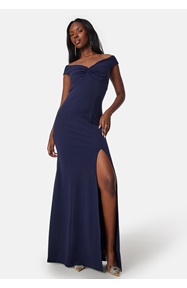 Bubbleroom Occasion Twist Off Shoulder Gown