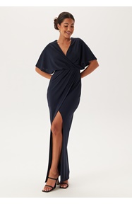 Bubbleroom Occasion Wrap Slit Maxi Dress