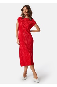 BUBBLEROOM Pleated Cap Sleeve Dress