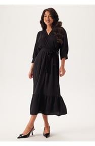 BUBBLEROOM Puff Sleeve Structured Dress 