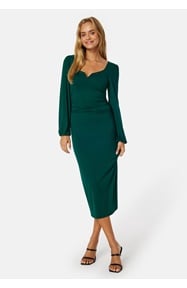 BUBBLEROOM Rudina puff sleeve midi dress