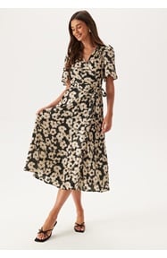 BUBBLEROOM Satin Wrap Dress