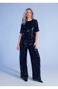 BUBBLEROOM Sequin Wide Trousers