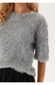 BUBBLEROOM Sparkling Knitted Short Sleeve Sweater