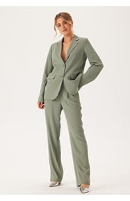 BUBBLEROOM Straight Leg Pleated Suit Pants 