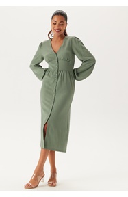 BUBBLEROOM Structure Button Midi Dress