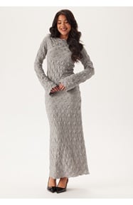 BUBBLEROOM Structure Long Sleeve Midi Dress