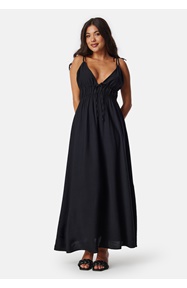 BUBBLEROOM Tie Strap Maxi Dress 