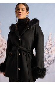 Chiara Forthi Hooded Wool Blend Coat