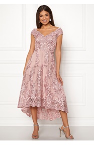 Goddiva Embroidered Lace Dress