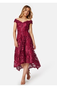 Goddiva Embroidered Lace Dress