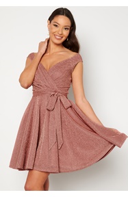 Goddiva Lurex Skater Dress